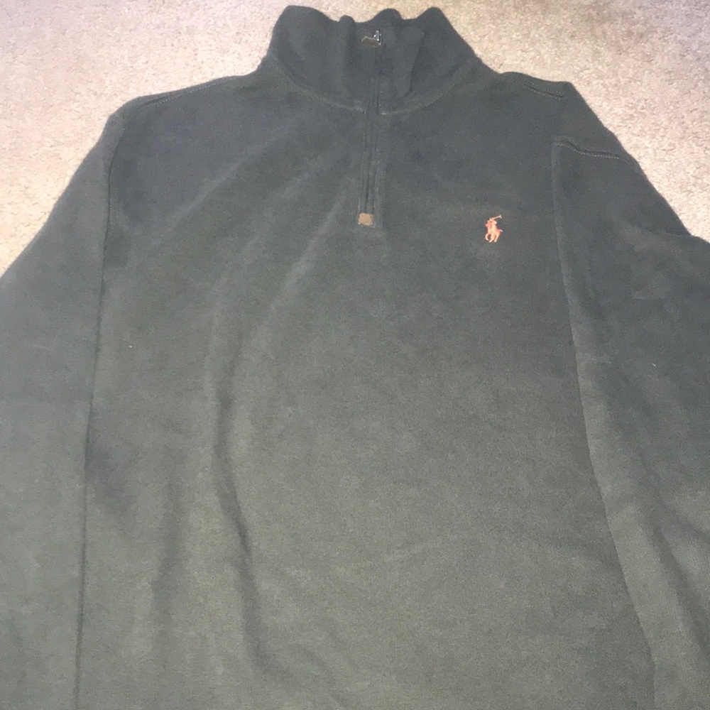 Men’s POLO Medium 1/3 Zip Up Sweater (Dark Green)